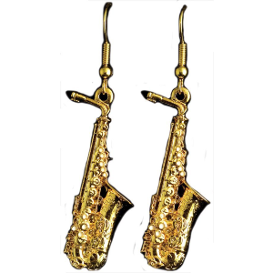 Gold Alto Sax Earrings