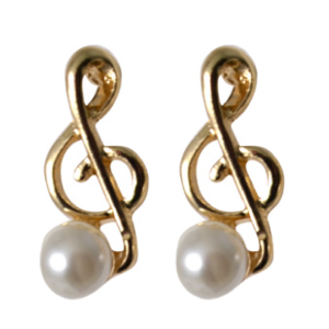 Note With Pearl Earrings
