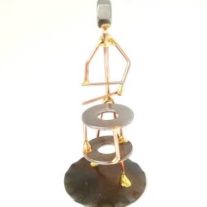 Marching Drum Single Copper Figurine